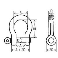 A = OuvertureB = Largeur utileD = Diamètre fixationHL = Hauteur utile