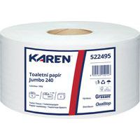 Toaletní papír Karen 2vrstvý, 200 m, 100% bílý, 6 ks
