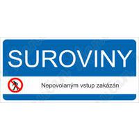 Zákazové tabulky - Suroviny nepovolaným vstup zakázán