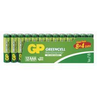 Zinková baterie GP Greencell AAA (R03), 12 ks