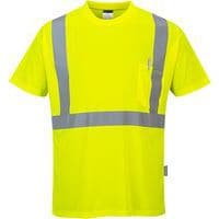 Reflexní tričko s krátkým rukávem Pocket Hi-Vis, žluté