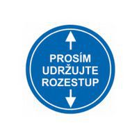 Prosím udržujte rozestup, podlahová samolepka kruh, ∅ 280 mm