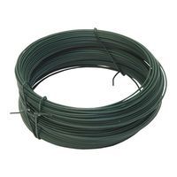 TOPTRADE drát vázací, poplastovaný, zelený, průměr 1,25 mm / 50 m
