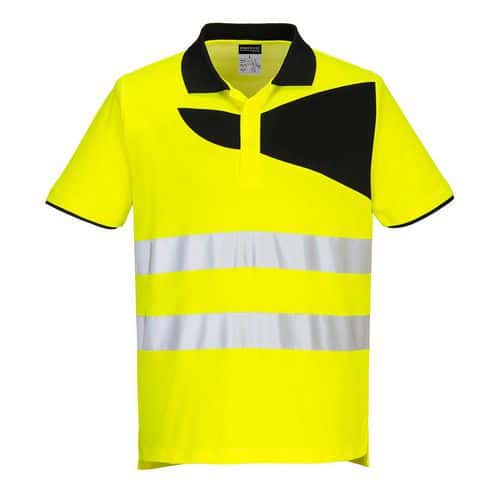 Polokošile PW2 Hi-Vis S/S, černá/žlutá