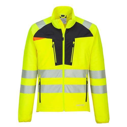 Základní vrstva DX4 Hi-Vis se zipem, černá/žlutá