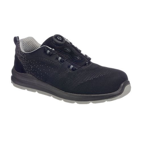 Portwest Compositelite Wire Lace Safety Trainer Knit S1P, černá/šedá