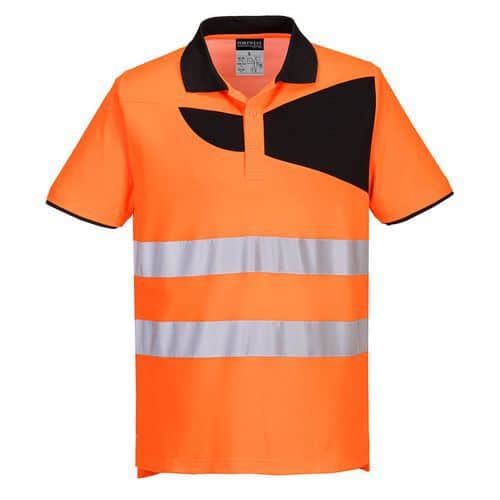 Polokošile PW2 Hi-Vis S/S, černá/oranžová