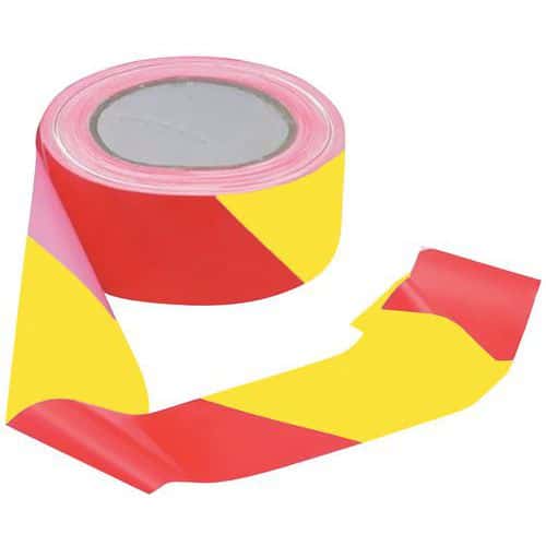 Oboustranná výstražná páska Novap, žlutá/červená, 50 mm x 100 m