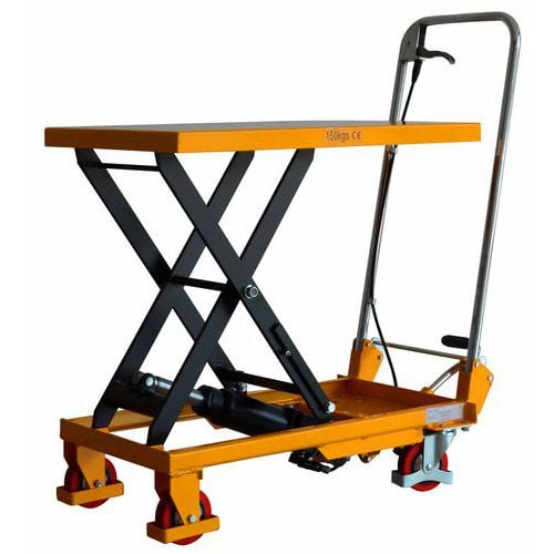 Mobilní zvedací hydraulický stůl Lift, do 150 kg, deska 70 x 45 cm