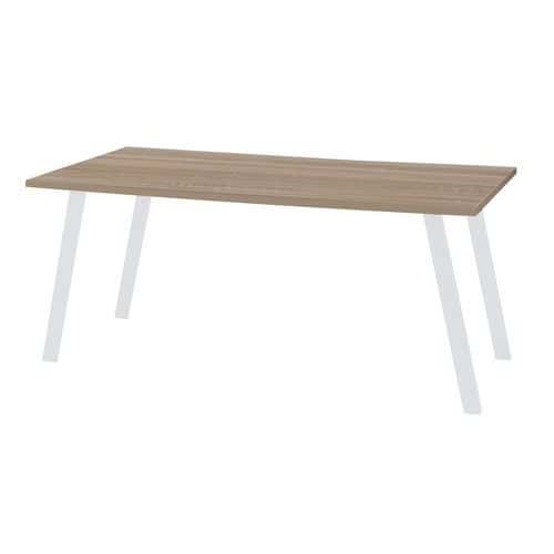 Kancelářské stoly Viva Standard, rovné provedení, podnoží bílé, dub sonoma