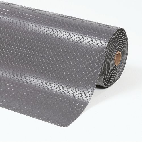 Protiúnavové průmyslové rohože Cushion Trax® s diamantovým povrchem, šedá