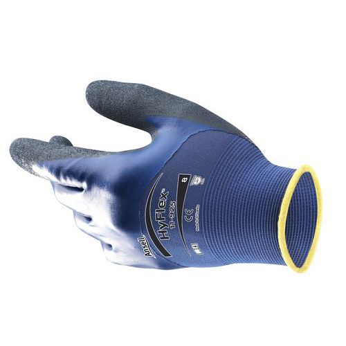 Nylonové rukavice Ansell HyFlex® 11-925 polomáčené v nitrilu