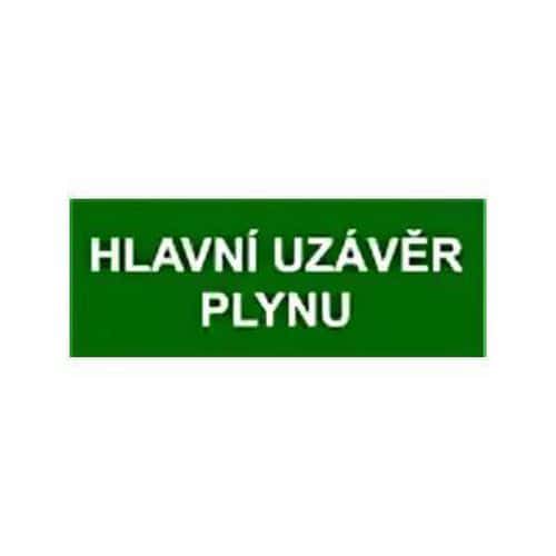 Informační bezpečnostní tabulky - Hlavní uzávěr plynu