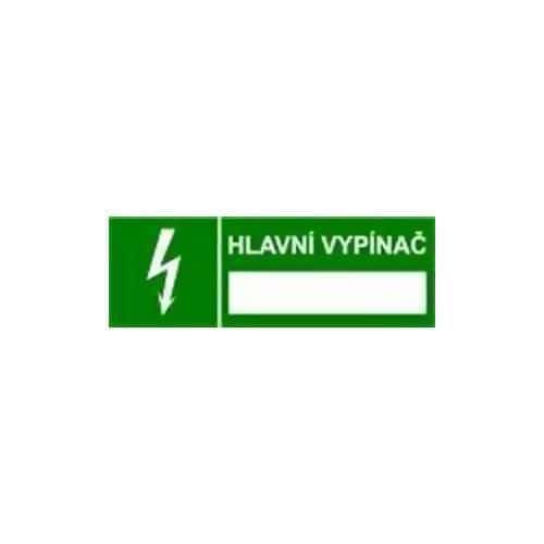 Informační bezpečnostní tabulky - Hlavní vypínač