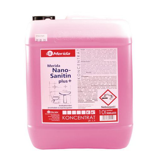 Čisticí prostředek na koupelny Merida Nano Sanitin, 10 l