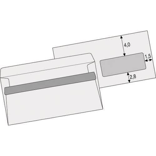 Obálka samolepicí s okénkem, bílá