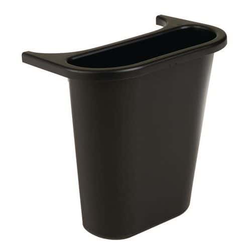 Vnější závěsný plastový odpadkový koš Rubbermaid Soft, černý, objem 4,5 l