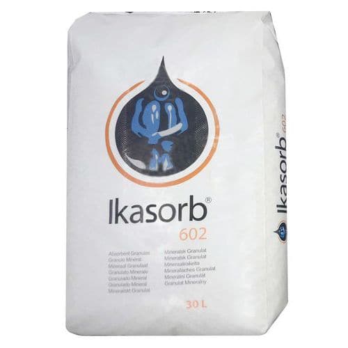 Sypký sorbent Ikasorb 602, sorpční kapacita 6,6 l, balení 30 l