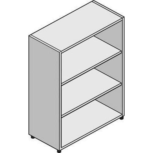 Střední široká skříň System, 131 x 86 x 45 cm, otevřená