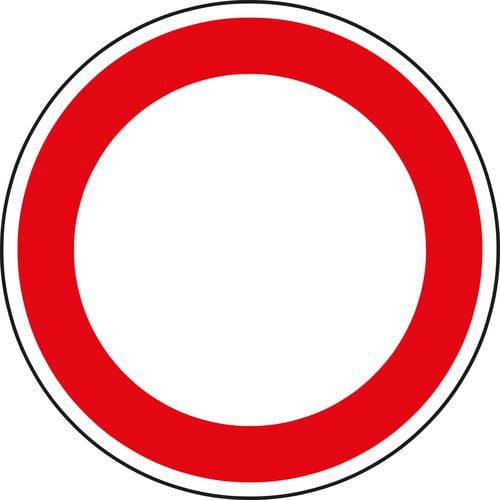 Dopravní značka Zákaz vjezdu všech vozidel (v obou směrech) (B1)
