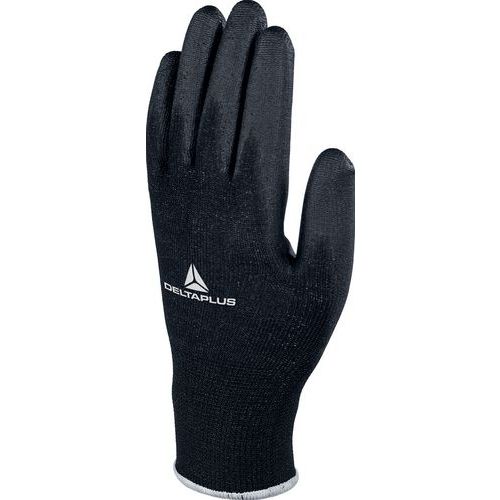 Polyesterové pletené rukavice VE702PN, polyuretanová dlaň