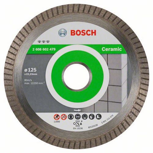 Bosch - Diamantové řezné kotouče Best for Ceramic Extraclean Turbo pro úhlové brusky