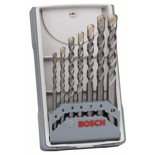 Bosch - 7dílná sada vrtáků do betonu CYL-3 4, 5, 6, 6, 7, 8, 10 mm, 4 BAL