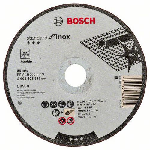 Bosch - Řezné kotouče na nerezovou ocel, rovné Standard for Inox