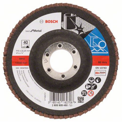 Bosch - Lamelové brusné kotouče X571, Best for Metal, lomené provedení - EN 13743