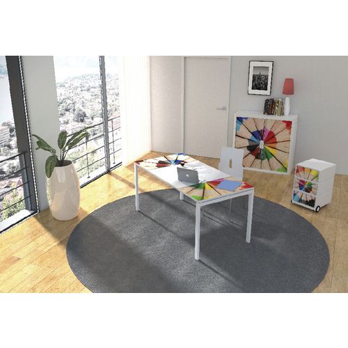 Sestava nábytku do kanceláře Manutan Expert Easy Office, stůl 160 x 80 cm