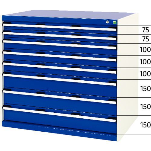 Dílenské zásuvkové skříně Bott SL-107, výška 100 cm