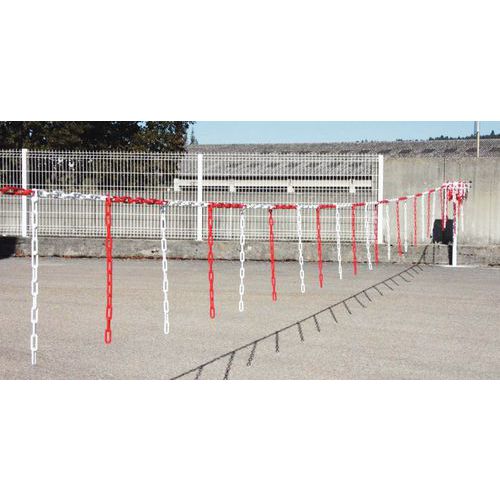Řetězové bariéry Novap, červená/bílá