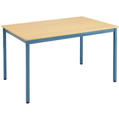 Víceúčelový stůl s modrým podnožím, 120 x 80 cm