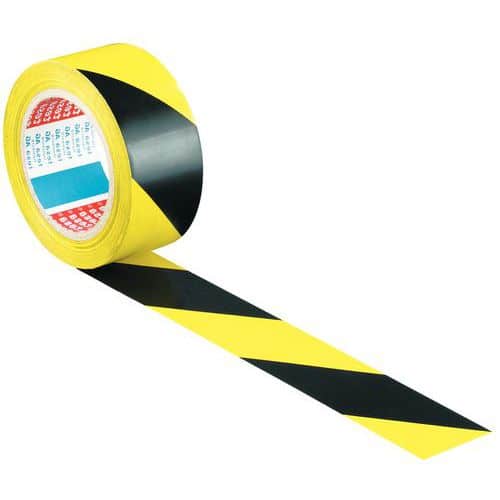 Výstražné PVC lepicí pásky Tesa, 50 x 0,15 mm, délka 33 m