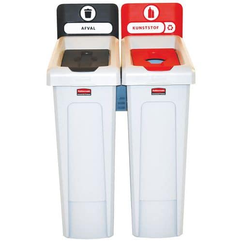 Recyklační stanice Slim Jim 174 l – etiketa NL – Rubbermaid