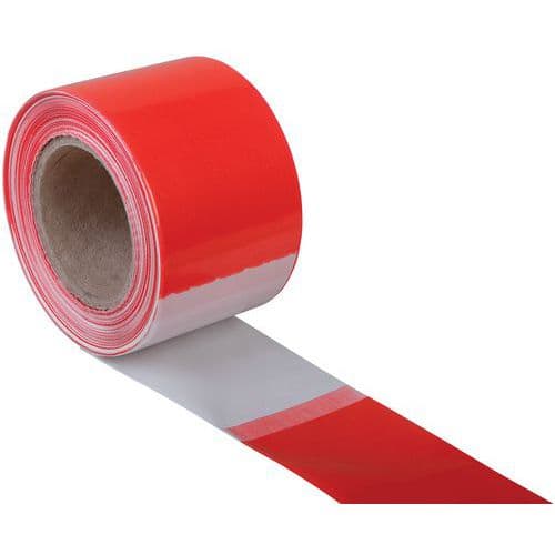 Vyznačovací páska Crash Stop, červená/bílá, šířka 8 cm