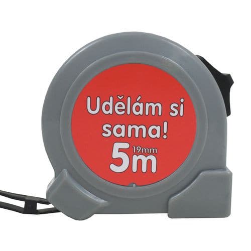 TOPTRADE metr svinovací, „UDĚLÁM SI SAMA !“, jednobrzdový, 19 mm x 5 m