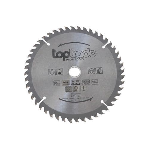 TOPTRADE kotouč pilový, na dřevo, s SK plátky, 48 zubů, 250 x 3 x 30/20 mm