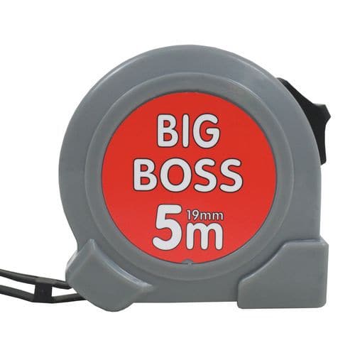 TOPTRADE metr svinovací, „BIG BOSS“, jednobrzdový, 19 mm x 5 m