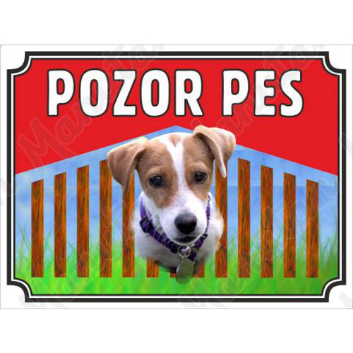 Výstražné tabulky - Pozor pes - Jack Russel