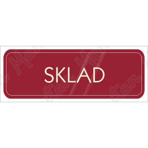 Informační tabulky - Sklad