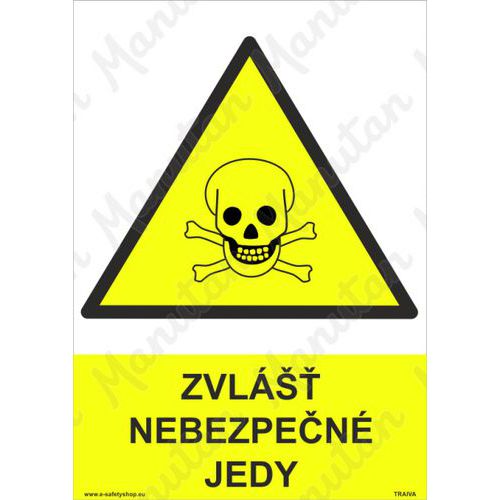 Výstražné tabulky - Zvlášť nebezpečné jedy