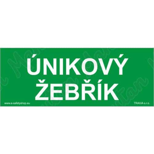 Tabulky bezpečí - Únikový žebřík