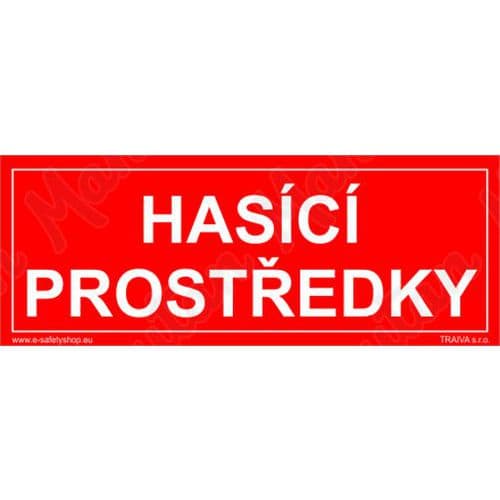 Požární tabulky - Hasicí prostředky