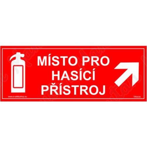 Požární tabulky - Místo pro hasicí přístroj