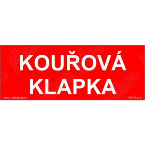 Požární tabulky - Kouřová klapka