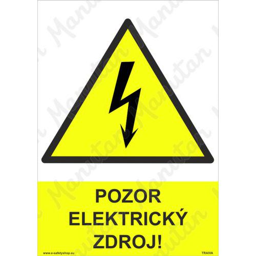 Výstražné tabulky - Pozor elektrický zdroj