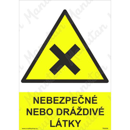 Výstražné tabulky - Nebezpečné nebo dráždivé látky