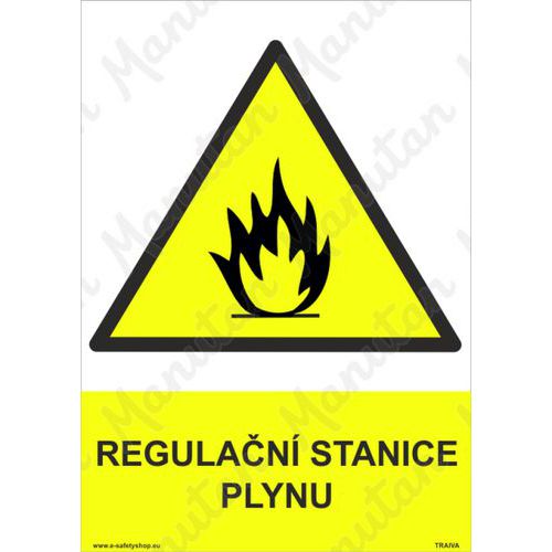 Výstražné tabulky - Regulační stanice plynu