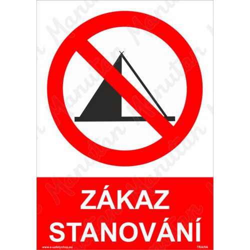 Zákazové tabulky - Zákaz stanování